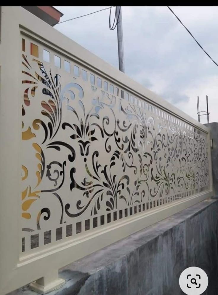 Laser cutting railing